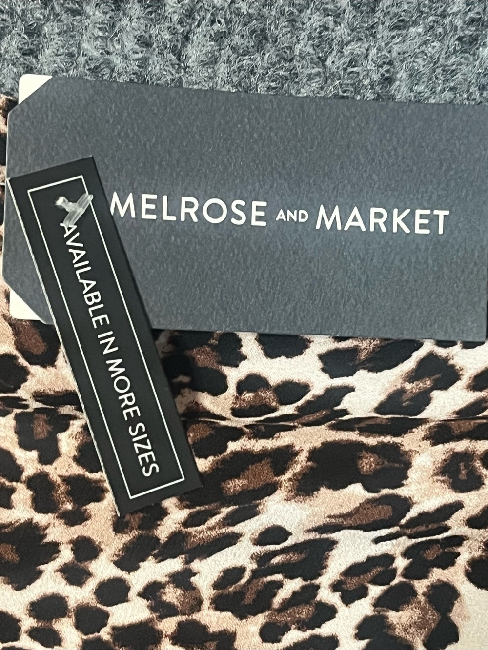 NWT Melrose and Market Nordstrom Lace Trim Leopard Cami Top Beige Womens Medium - Picture 4 of 9